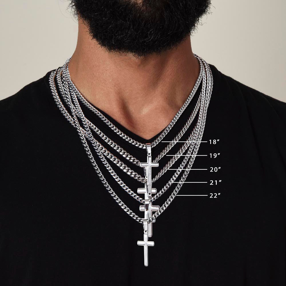 Artisan Cross with Chain (To My DAD - HFD & ANY OCCASION)