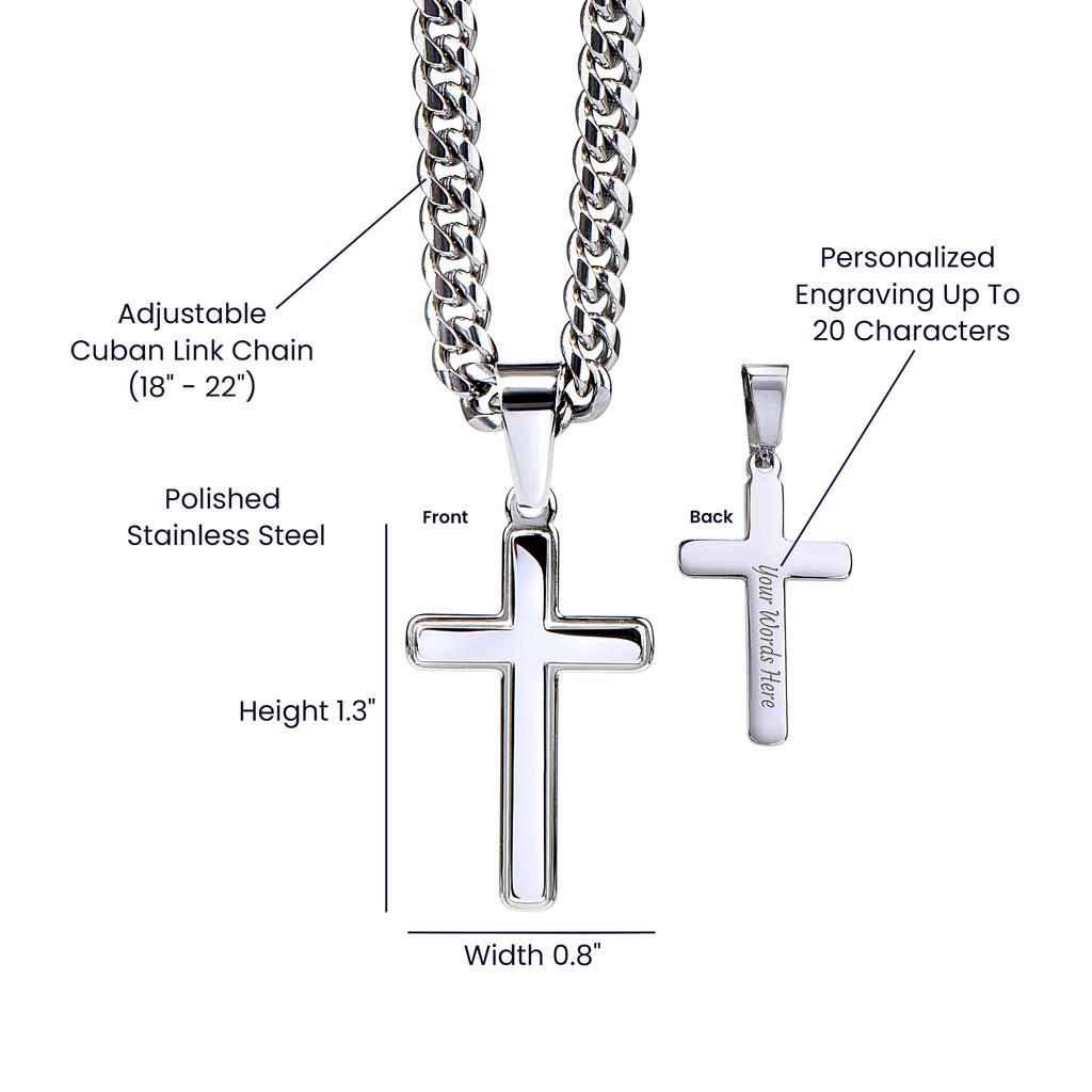 Artisan Cross with Chain (To My DAD - HFD & ANY OCCASION)
