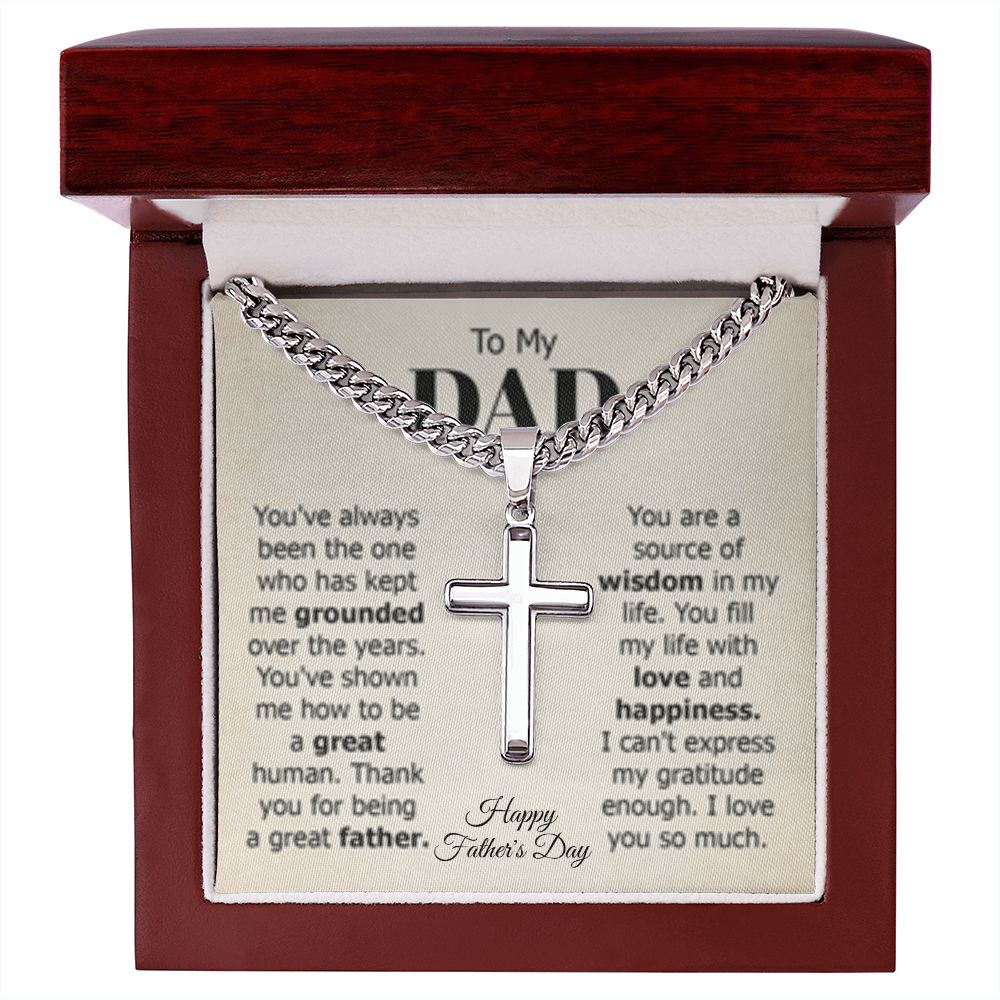 Artisan Cross with Chain (To My DAD - HFD & ANY OCCASION)