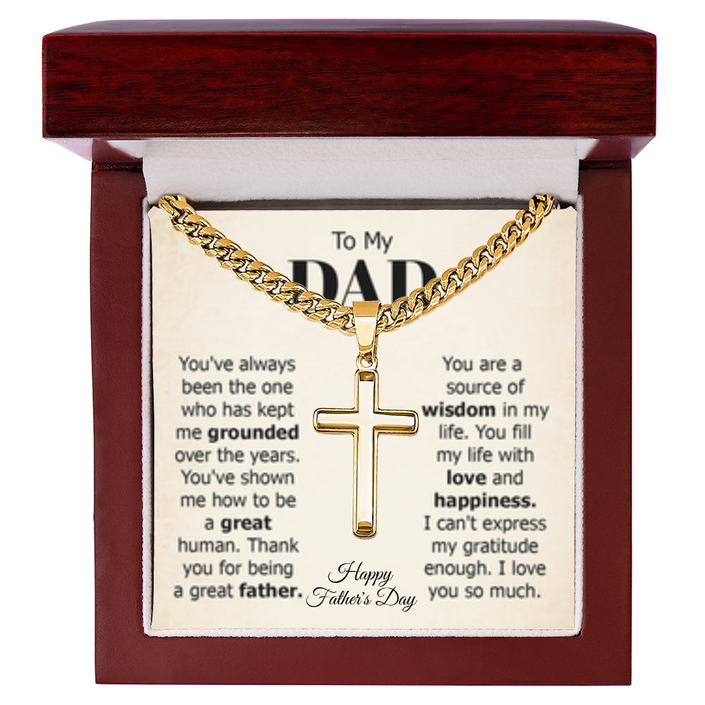 Artisan Cross with Chain (To My DAD - HFD & ANY OCCASION)