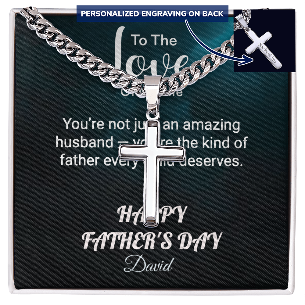 HFD - Personalized cross link chain FROM: Wife