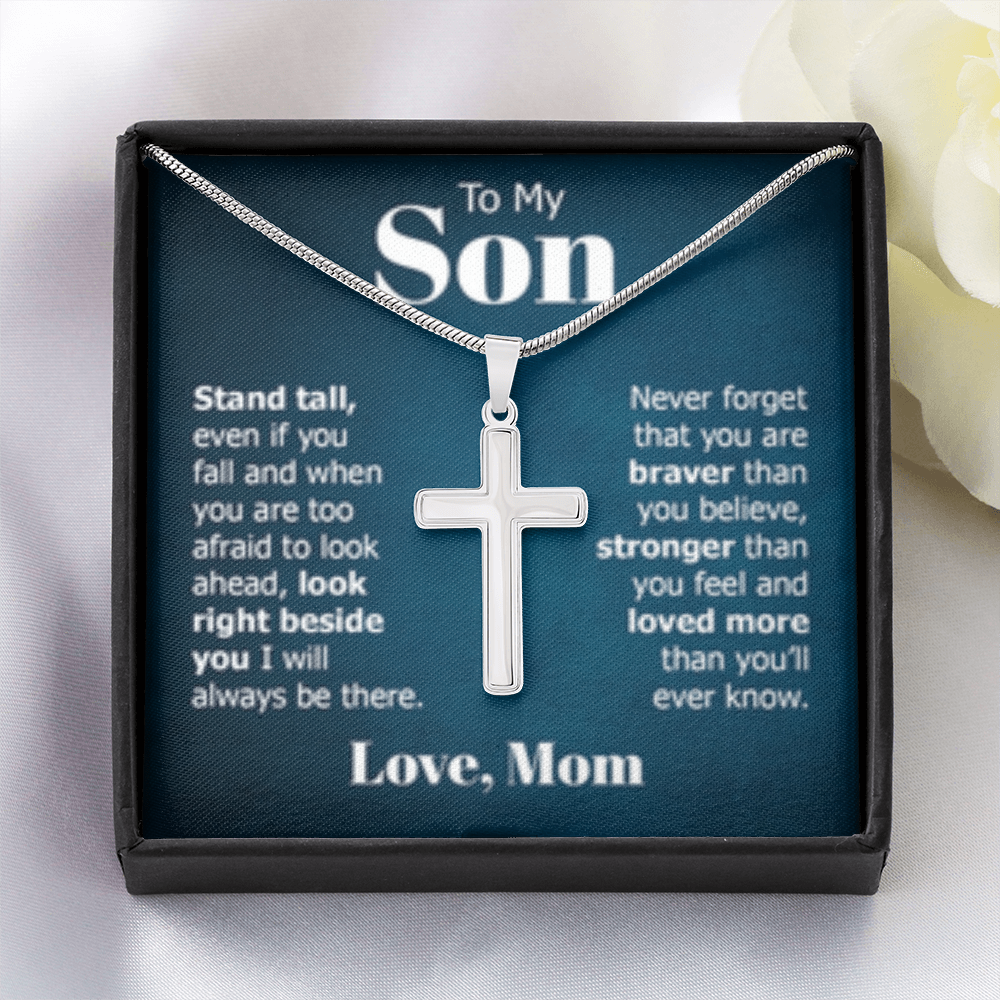 Artisan Cross Necklace (To My Son FROM: Mom) (ANY OCCASION)