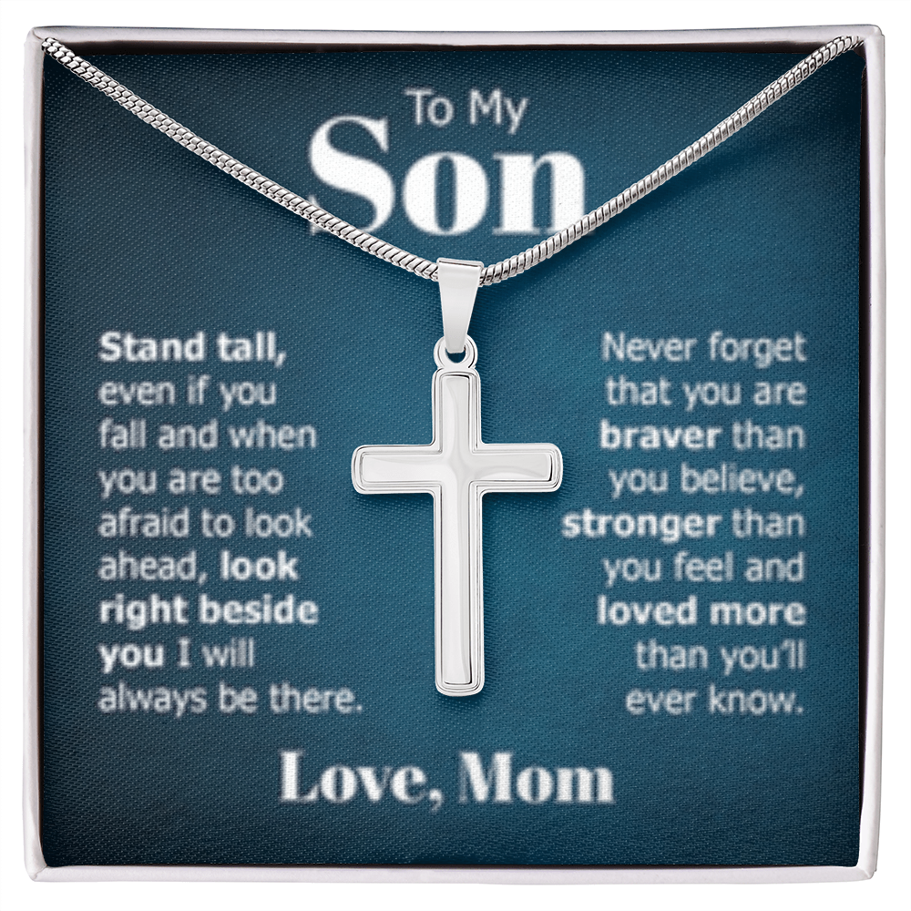 Artisan Cross Necklace (To My Son FROM: Mom) (ANY OCCASION)
