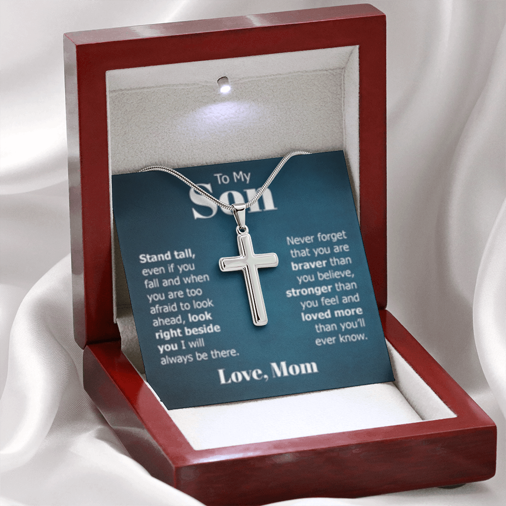 Artisan Cross Necklace (To My Son FROM: Mom) (ANY OCCASION)