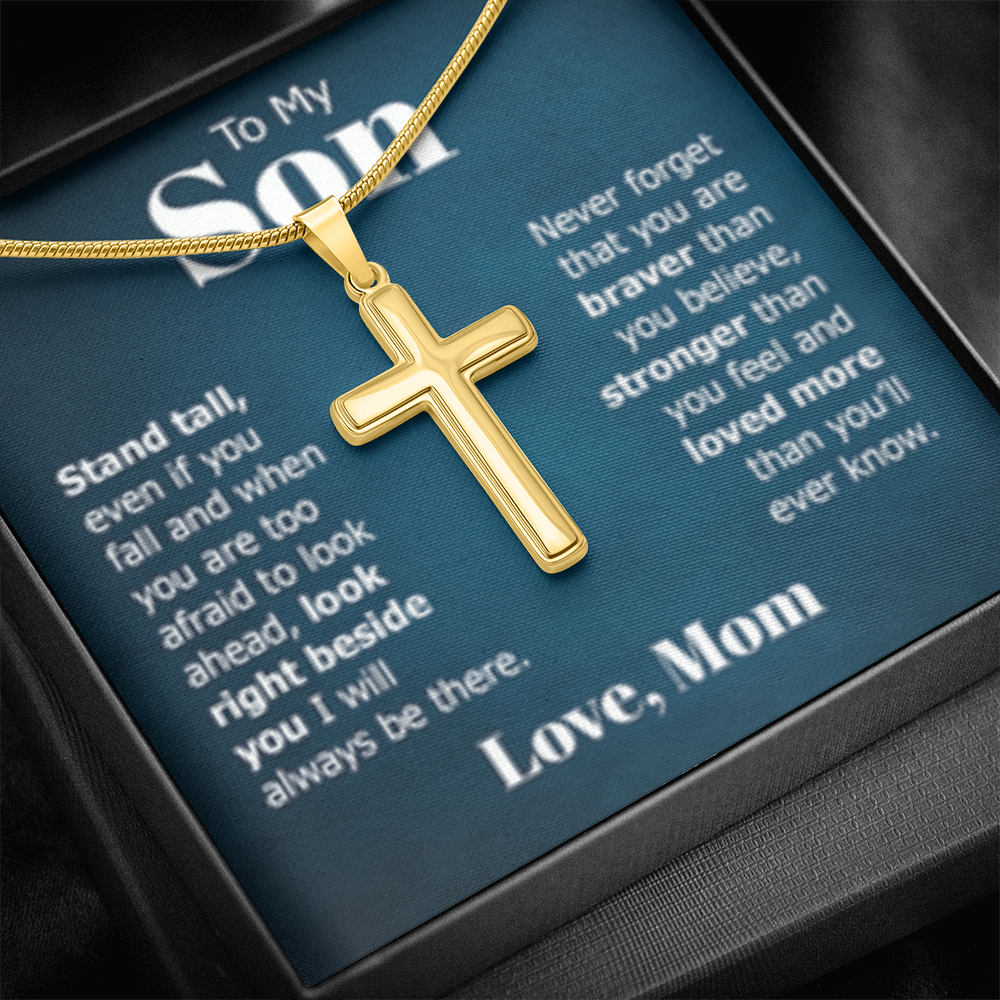 Artisan Cross Necklace (To My Son FROM: Mom) (ANY OCCASION)