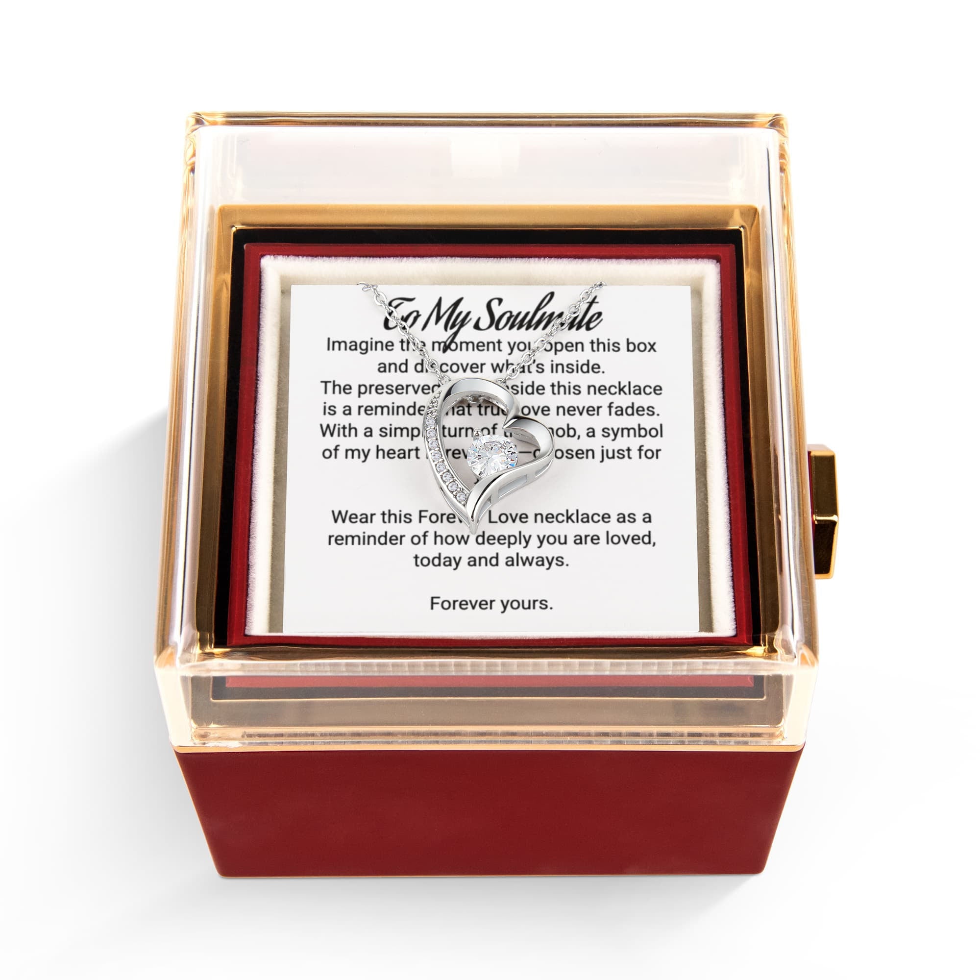 Forever Love Necklace in a RoseBox - Soulmate (ANY OCCASION or RELATIONSHIPS)