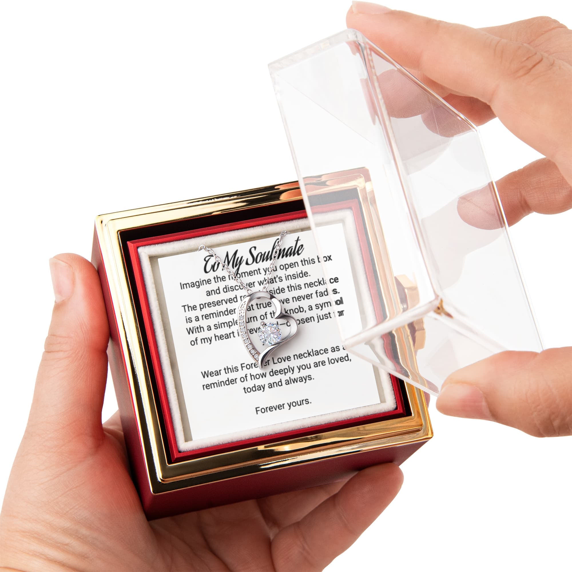 Forever Love Necklace in a RoseBox - Soulmate (ANY OCCASION or RELATIONSHIPS)