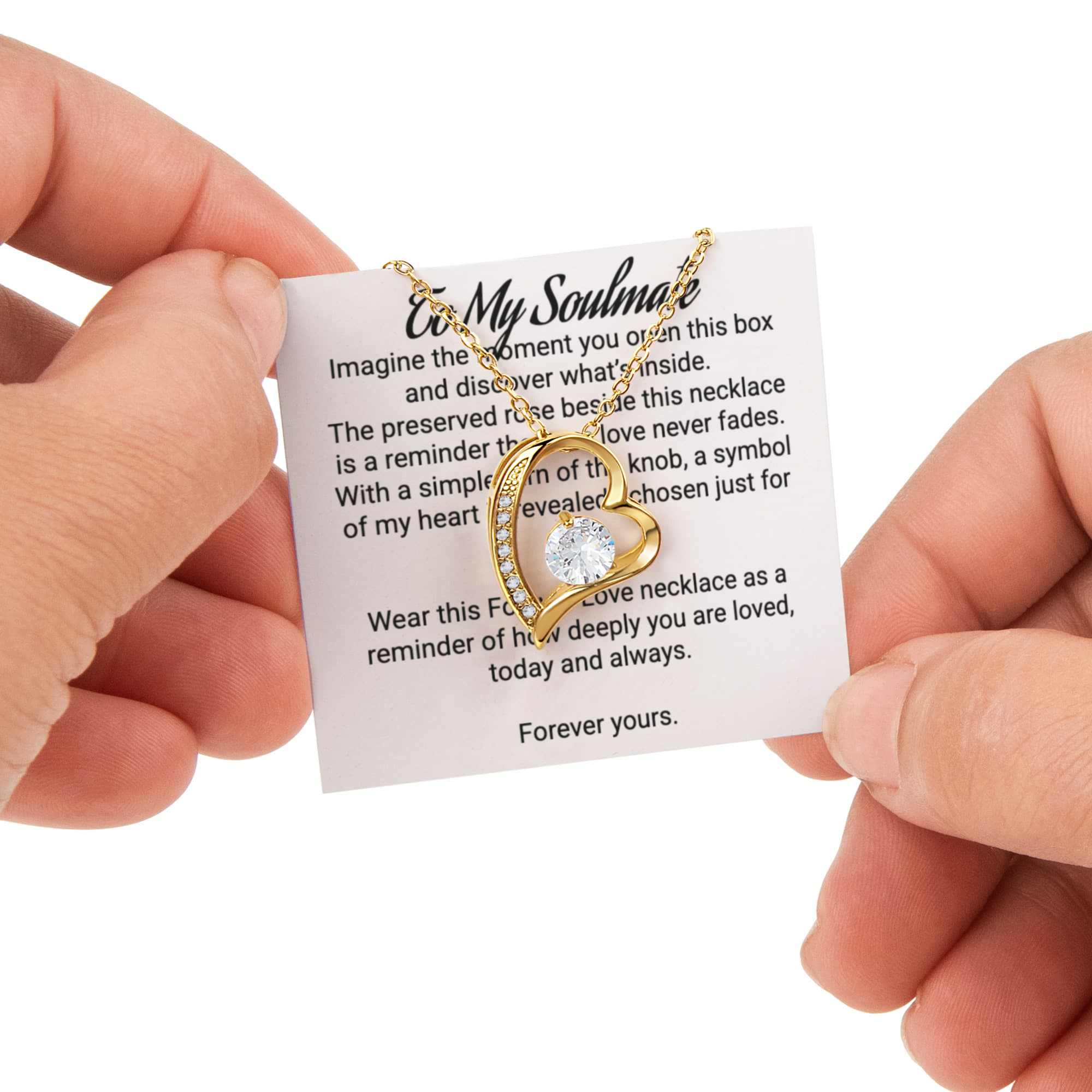 Forever Love Necklace in a RoseBox - Soulmate (ANY OCCASION or RELATIONSHIPS)