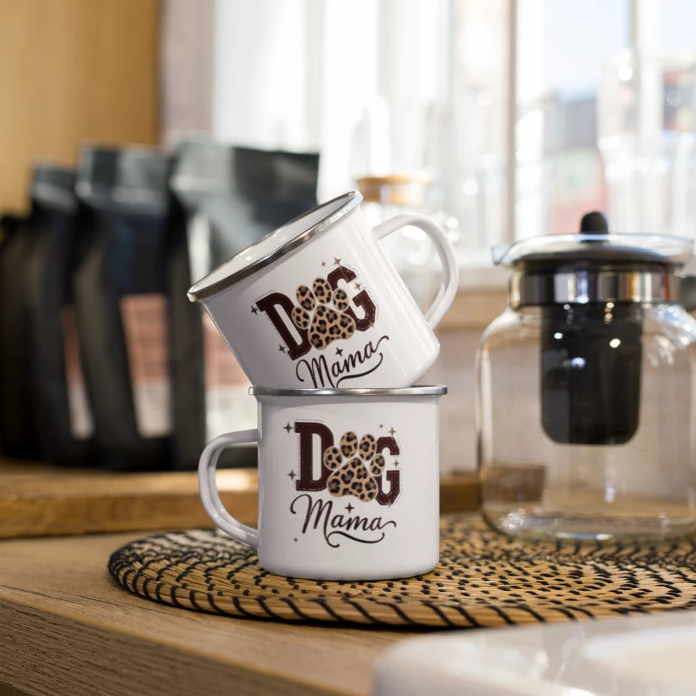 "Dog Mama" Enamel Mug