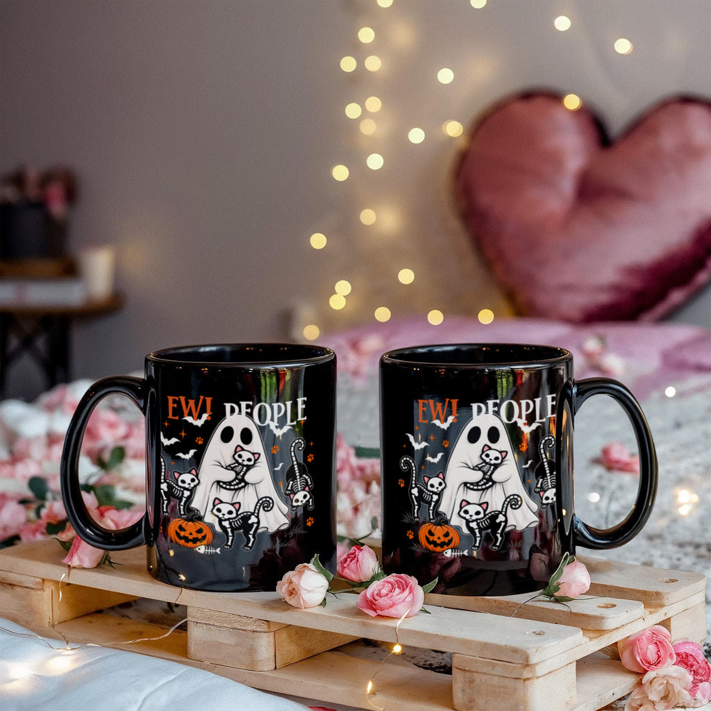 "EW PEOPLE..." Black Ceramic Mug Multiple Variants