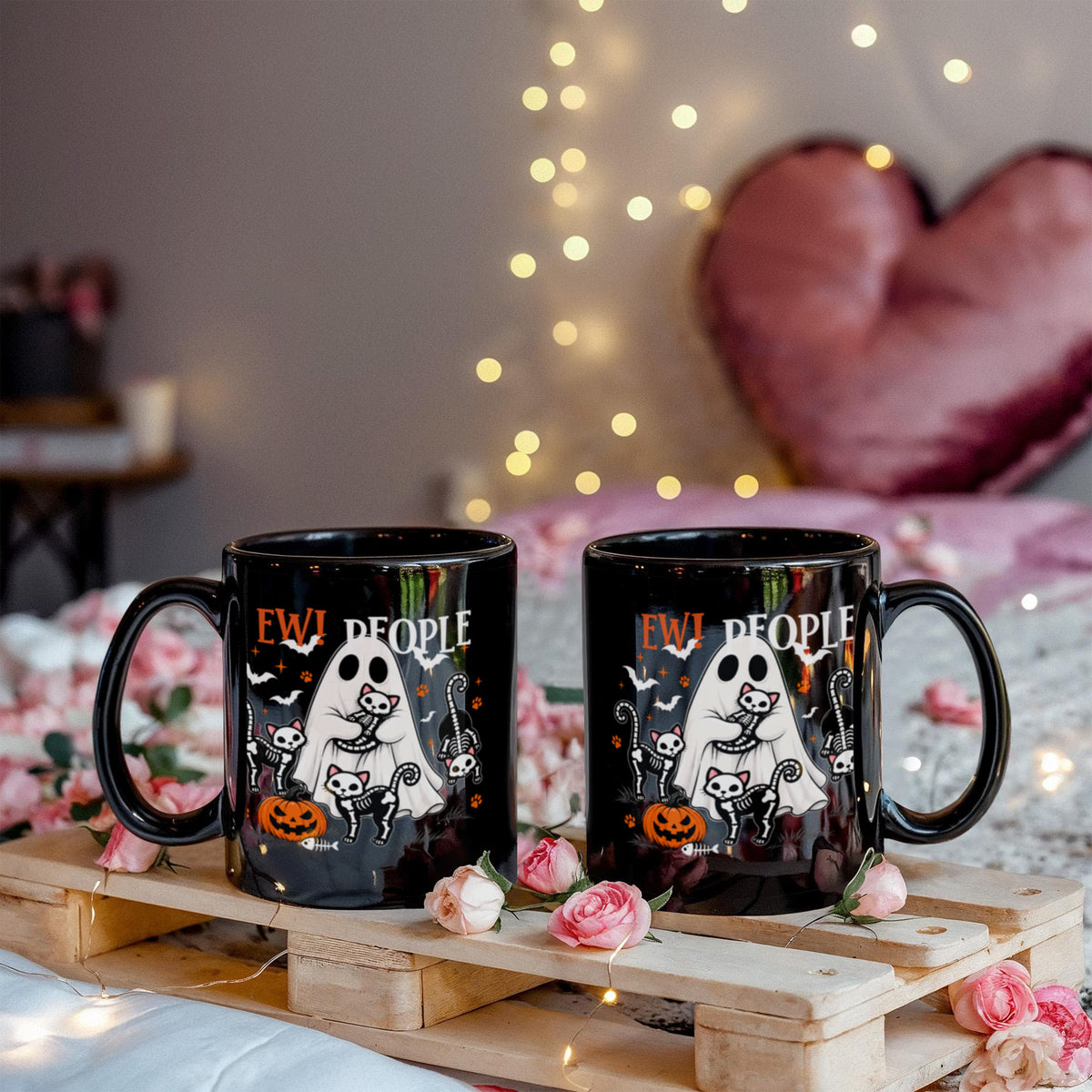 "EW PEOPLE..." Black Ceramic Mug Multiple Variants