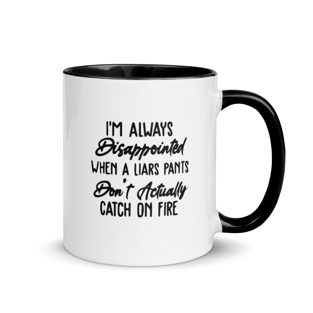 “Liar Pants” White Ceramic Mug with Color Inside