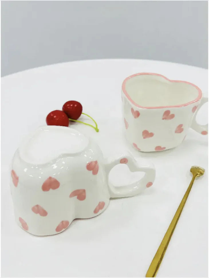 ✨Seasonal or Uplifting Sips
 - heart-shaped ceramic mug